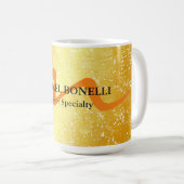 Mug Monogramme moderne couleur or professionnel (Devant droit)