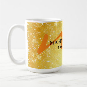 Mug Monogramme moderne couleur or professionnel