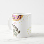 Mug Monogramme Moderne Cowgirl Legs Cowboy Disco Ball (Devant gauche)