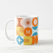 Mug Monogramme moderne du milieu du siècle (Gauche)
