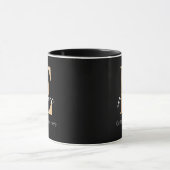 Mug Monogramme moderne E & Nom initial Personnalisé (Centre)