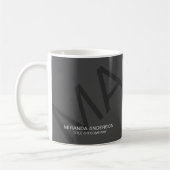 Mug Monogramme Moderne Gras Typographie Professionnell (Gauche)