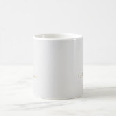 Mug Monogramme moderne gris clair or script (Centre)