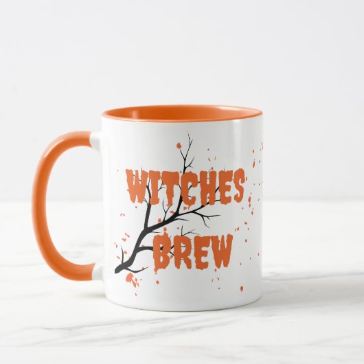 Mug Monogramme moderne Halloween sorcières brasser (Gauche)