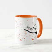 Mug Monogramme moderne Halloween sorcières brasser (Devant droit)