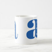 Mug Monogramme moderne initial avec nom personnalisé (Centre)