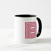 Mug Monogramme Moderne Initiale Lettre Rose Élégante (Devant droit)