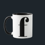 Mug Monogramme moderne Lettre initiale Noir et Blanc<br><div class="desc">Joli moderne de monogramme en noir et blanc. Si votre lettre préférée ne fonctionne pas sur cette tasse,  s'il vous plaît voir la collection de tasse monogramme pour la lettre que vous voulez ou contactez-moi.</div>