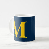 Mug Monogramme Moderne Lettre Initiale Simple (Devant gauche)