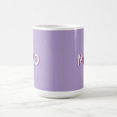Mug Monogramme moderne Lilac de l'ombre initiale (Centre)