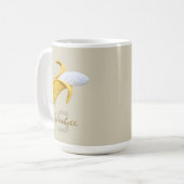 Mug Monogramme moderne minimal Nom Crochet Banana (Devant gauche)