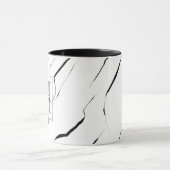Mug Monogramme moderne noir blanc noir (Centre)