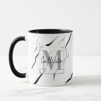 Monogramme moderne noir blanc noir