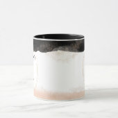 Mug Monogramme moderne noir et or (Centre)