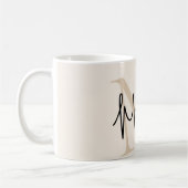 Mug Monogramme Moderne Nom (Gauche)