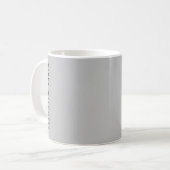 Mug Monogramme Moderne Nom Urbain Gris (Devant gauche)