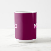 Mug Monogramme moderne Ombre initiale de goutte cerise (Centre)