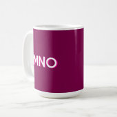Mug Monogramme moderne Ombre initiale de goutte cerise (Devant gauche)