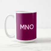 Mug Monogramme moderne Ombre initiale de goutte cerise (Gauche)