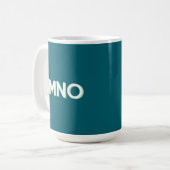 Mug Monogramme moderne Ombre initiale Turquoise verte (Devant gauche)