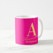 Mug Monogramme moderne personnalisée (Devant droit)