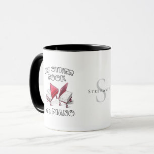 Mug Monogramme moderne Piano Dessin Piano Dessin 📚 pe