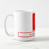 Mug Monogramme moderne Professional Plain Nom simple (Gauche)