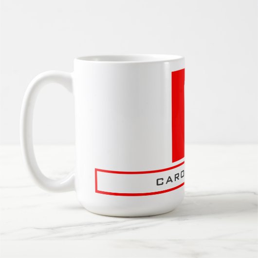 Mug Monogramme moderne Professional Plain Nom simple (Gauche)