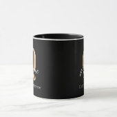 Mug Monogramme moderne Q & Nom initial Personnalisé (Centre)