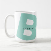 Mug Monogramme moderne surdimensionné Initiale et prén (Gauche)
