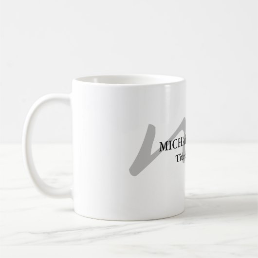 Mug Monogramme moderne tendance professionnel initial (Gauche)