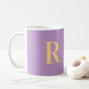 Mug Monogramme moderne violet Lilac