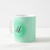 Mug Monogramme Monnaie magique et Pointe blanche (Devant gauche)