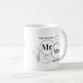 Mug monogramme monsieur et madame (Devant droit)
