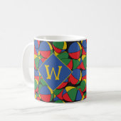 Mug Monogramme motif artiste en jonglage de cirque (Devant gauche)