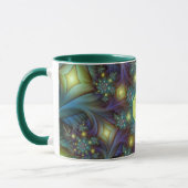 Mug Monogramme Motif d'art fractionné et coloré (Gauche)