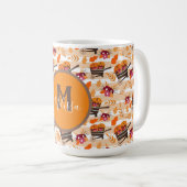 Mug Monogramme Motif de flèches de chute (Devant droit)