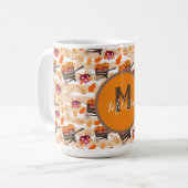 Mug Monogramme Motif de flèches de chute (Devant gauche)