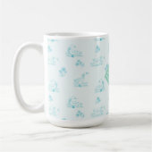 Mug Monogramme Motif de l'orignal de campagne mignonne (Gauche)