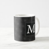Mug Monogramme motif des cercles de charbon (Devant droit)