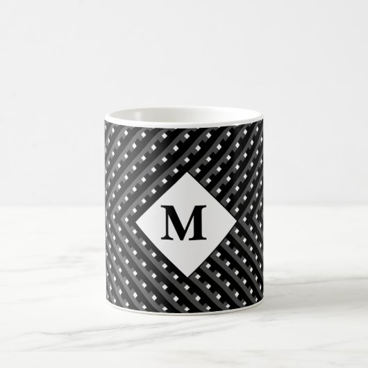 Mug Monogramme motif noir et blanc (Centre)
