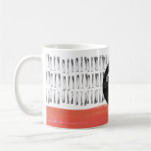 Mug monogramme motif noir orange moderne (Gauche)
