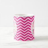 Mug Monogramme Motif rose Chevron (Centre)