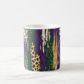 Mug Monogramme Motif vert violet or brosses (Centre)