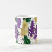 Mug Monogramme Motif vert violet or brosses (Centre)