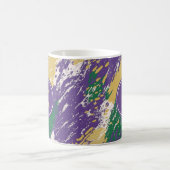 Mug Monogramme Motif vert violet or brosses (Centre)