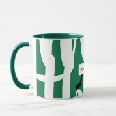 Mug Monogramme Musique Vert Noir Et Blanc (Gauche)