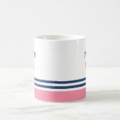 Mug Monogramme nautique rose (Centre)