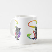 Mug Monogramme nerd mignon S de Raccon (Devant gauche)