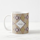 Mug Monogramme Neutres géométriques chauds Zigzags Dia (Gauche)